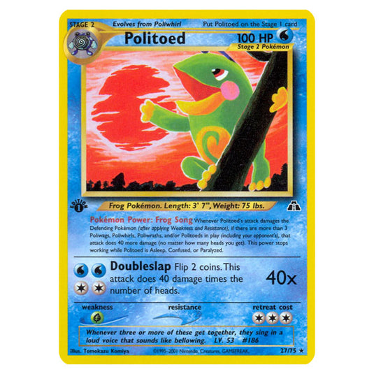 Pokemon - Neo - Neo Discovery - Politoed - 27/75