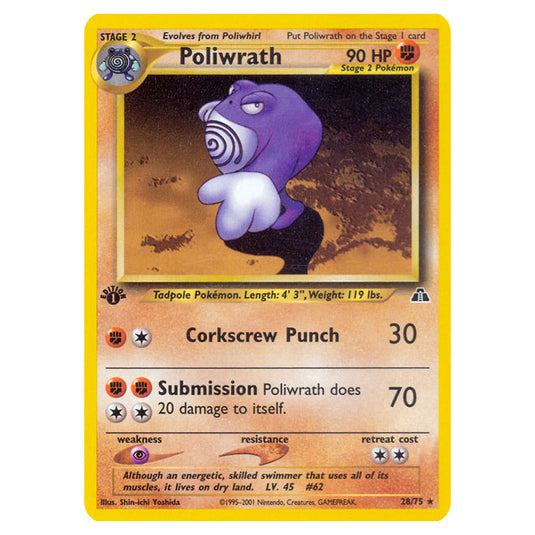 Pokemon - Neo - Neo Discovery - Poliwrath - 28/75