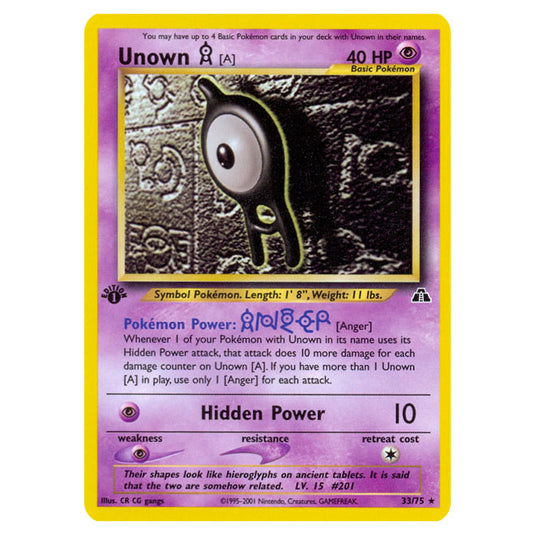 Pokemon - Neo - Neo Discovery - Unown [A] - 33/75