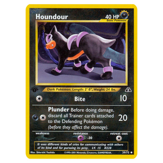 Pokemon - Neo - Neo Discovery - Houndour - 39/75