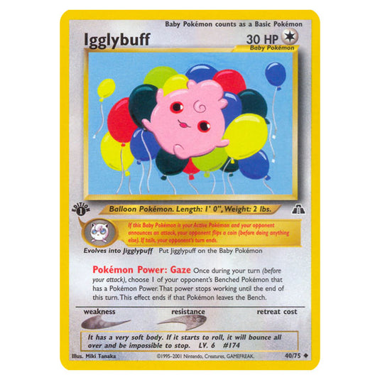 Pokemon - Neo - Neo Discovery - Igglybuff - 40/75