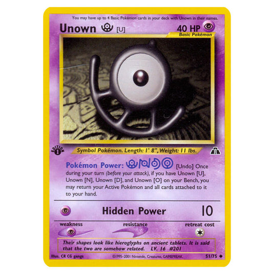 Pokemon - Neo - Neo Discovery - Unown [U] - 51/75