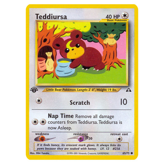 Pokemon - Neo - Neo Discovery - Teddiursa - 65/75