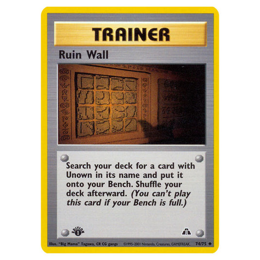 Pokemon - Neo - Neo Discovery - Ruin Wall - 74/75