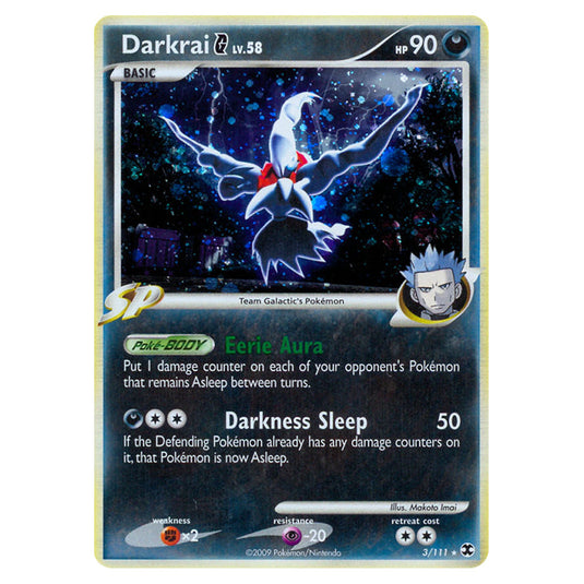 Darkrai G 3 card from the Pokemon set Rising Rivals
