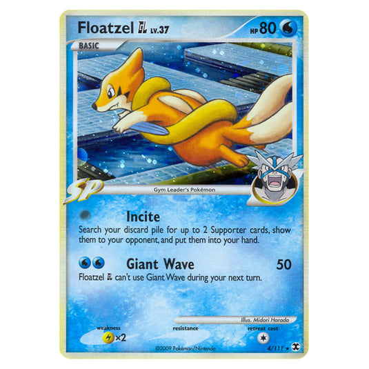 Floatzel GL 4 card from the Pokemon set Rising Rivals