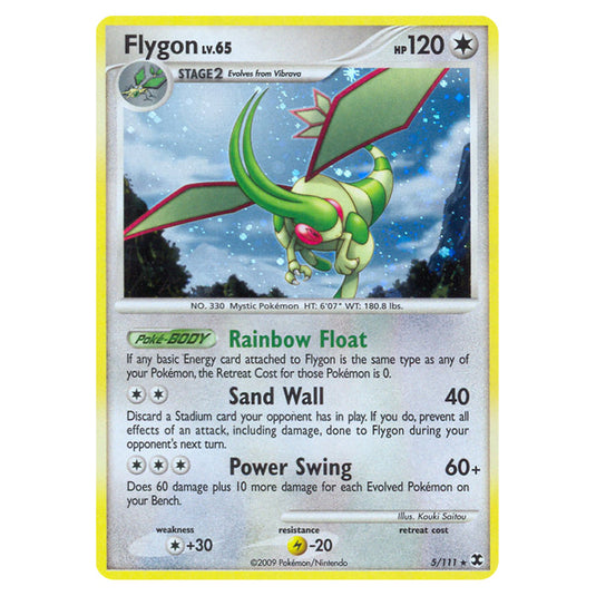 Flygon 5 card from the Pokemon set Rising Rivals
