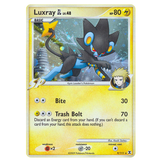 Luxray GL 9 card from the Pokemon set Rising Rivals
