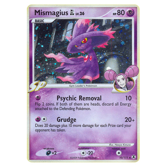 Mismagius GL 10 card from the Pokemon set Rising Rivals