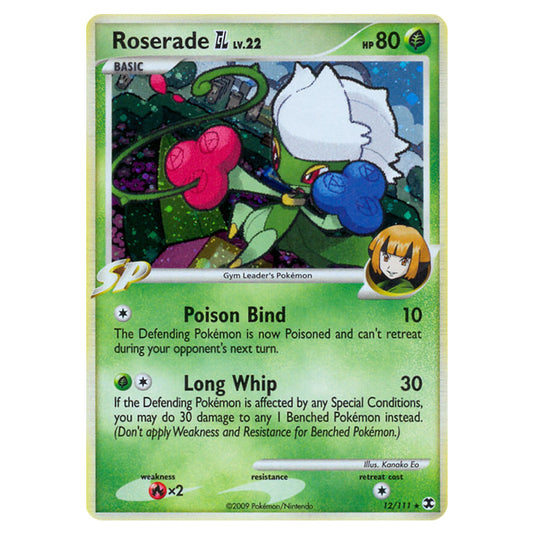 Roserade GL 12 card from the Pokemon set Rising Rivals