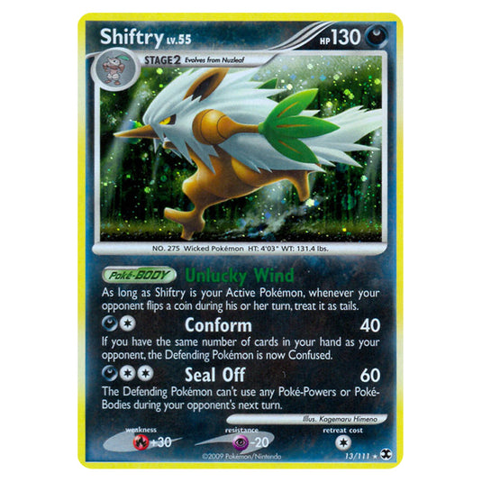 Shiftry 13 card from the Pokemon set Rising Rivals
