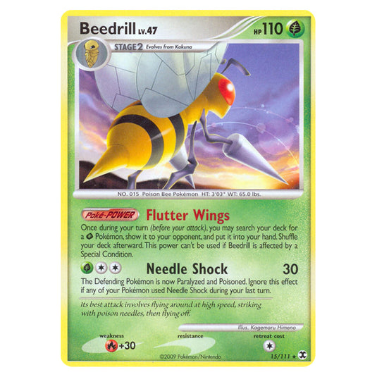 Beedrill 15 card from the Pokemon set Rising Rivals