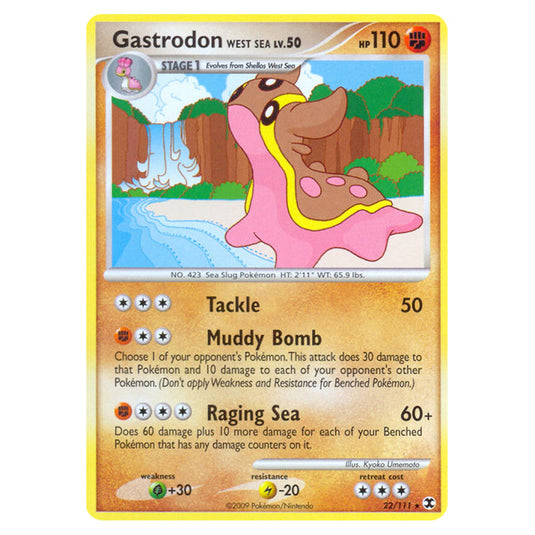 Gastrodon West Sea 22 card from the Pokemon set Rising Rivals