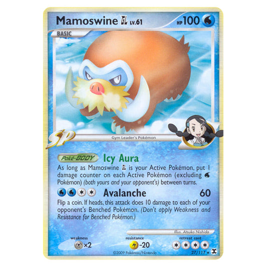 Mamoswine GL 27 card from the Pokemon set Rising Rivals