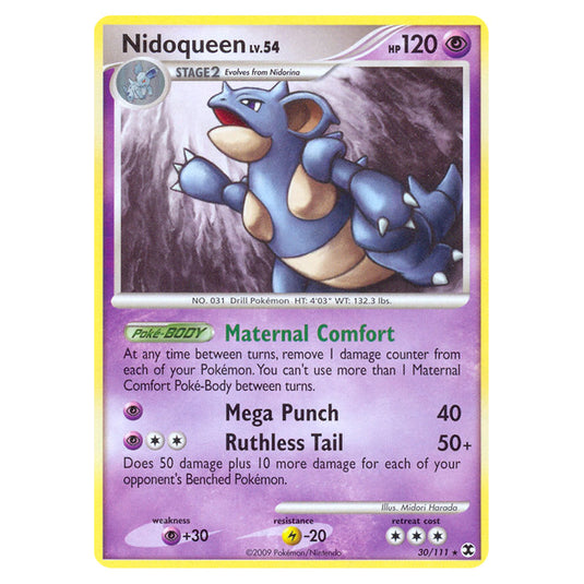 Nidoqueen 30 card from the Pokemon set Rising Rivals