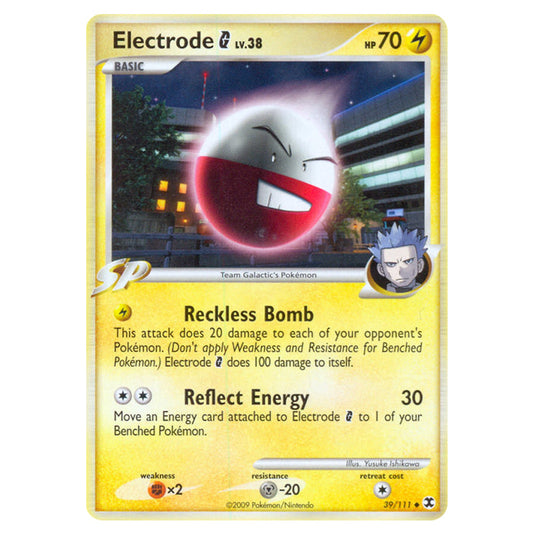 Electrode G 39 card from the Pokemon set Rising Rivals