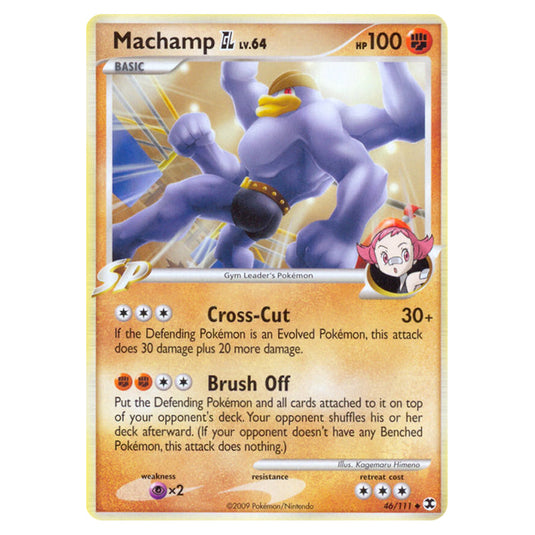 Machamp GL 46 card from the Pokemon set Rising Rivals