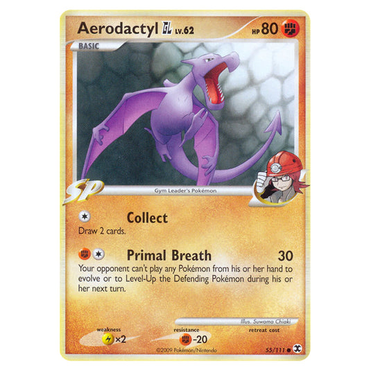 Aerodactyl GL 55 card from the Pokemon set Rising Rivals