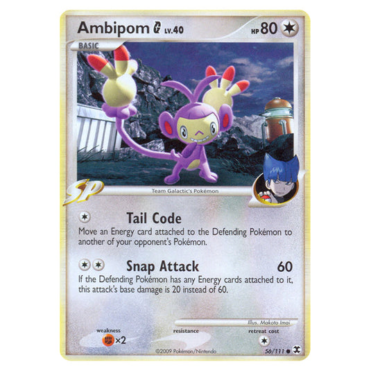 Ambipom G 56 card from the Pokemon set Rising Rivals