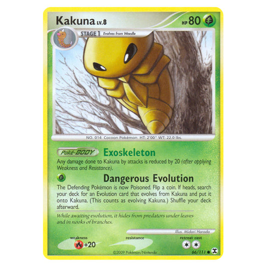 Kakuna 66 card from the Pokemon set Rising Rivals