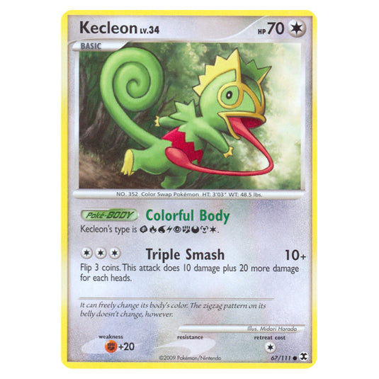 Kecleon 67 card from the Pokemon set Rising Rivals