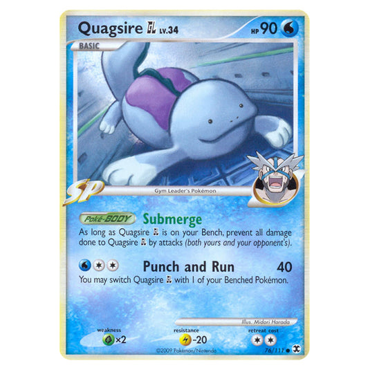 Quagsire GL 76 card from the Pokemon set Rising Rivals