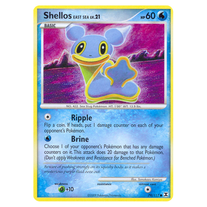 Shellos Move Set Pokemon - Platinum - Rising Rivals - Shellos East Sea - 79/111 - (Reve
