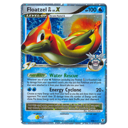 Floatzel GL LV.X 104 card from the Pokemon set Rising Rivals