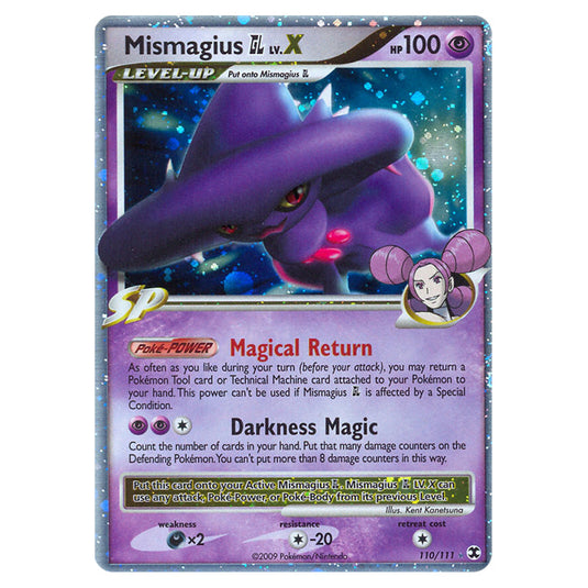 Mismagius GL LV.X 110 card from the Pokemon set Rising Rivals
