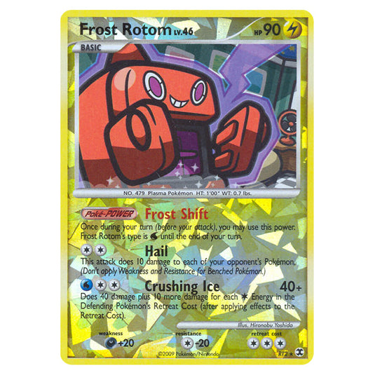 Frost Rotom RT2 card from the Pokemon set Rising Rivals