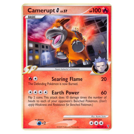 Camerupt G 19 card from the Pokemon set Supreme Victors