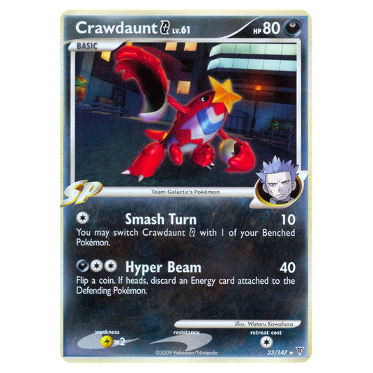Crawdaunt G 23 card from the Pokemon set Supreme Victors