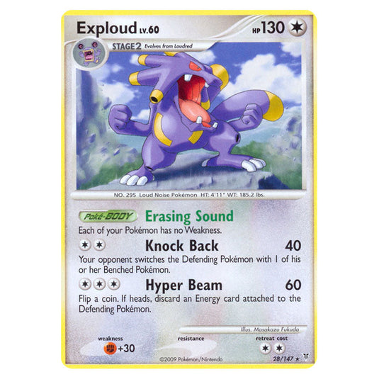 Exploud 28 card from the Pokemon set Supreme Victors