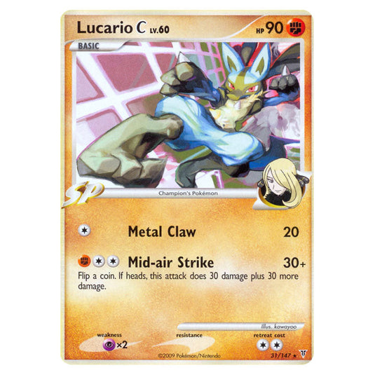 Lucario C 31 card from the Pokemon set Supreme Victors