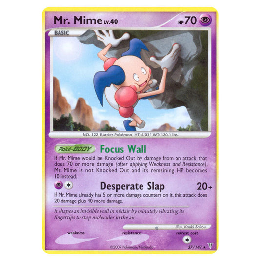 Mr. Mime 37 card from the Pokemon set Supreme Victors
