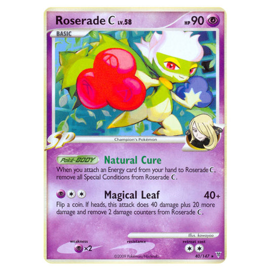 Roserade C 40 card from the Pokemon set Supreme Victors
