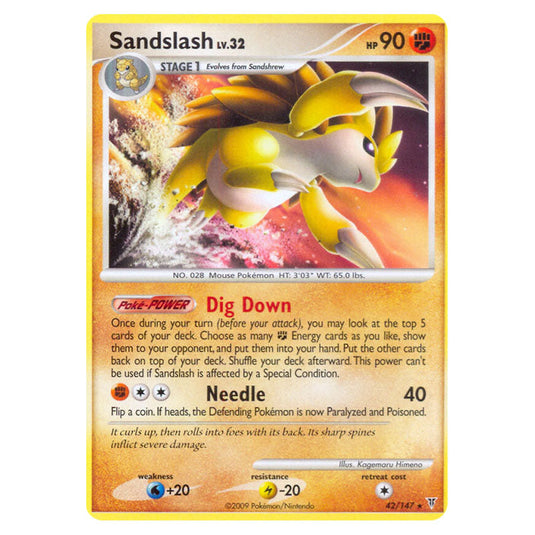 Sandslash 42 card from the Pokemon set Supreme Victors