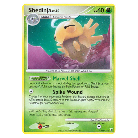 Shedinja 44 card from the Pokemon set Supreme Victors