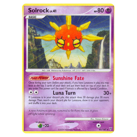 Solrock 45 card from the Pokemon set Supreme Victors