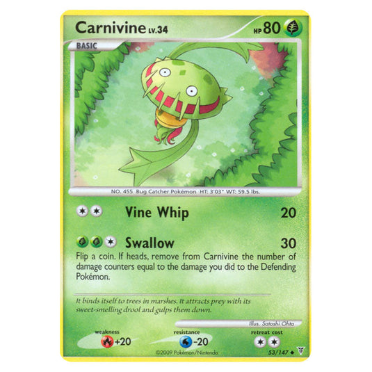 Carnivine 53 card from the Pokemon set Supreme Victors