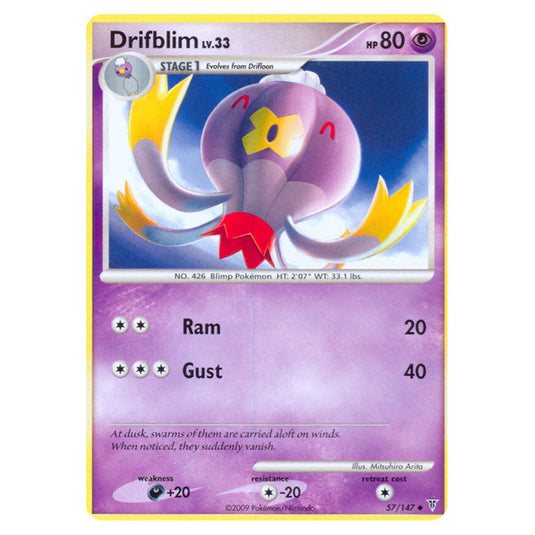 Drifblim 57 card from the Pokemon set Supreme Victors