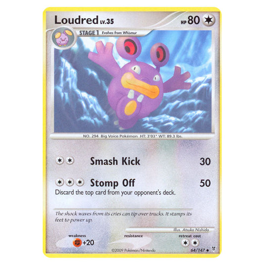 Loudred 64 card from the Pokemon set Supreme Victors