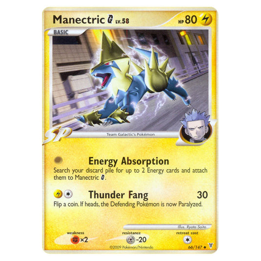 Manectric G 66 card from the Pokemon set Supreme Victors