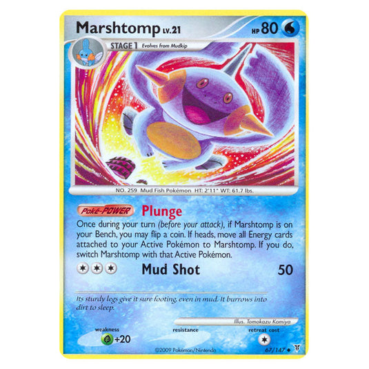 Marshtomp 67 card from the Pokemon set Supreme Victors