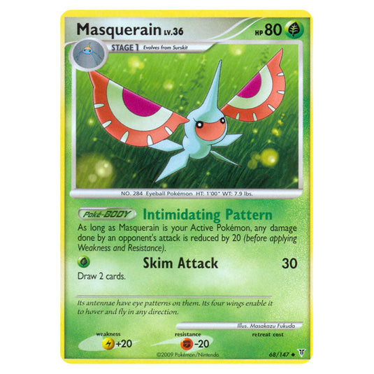 Masquerain 68 card from the Pokemon set Supreme Victors