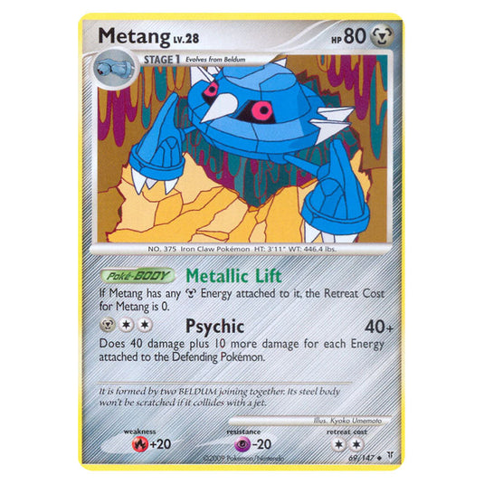 Metang 69 card from the Pokemon set Supreme Victors