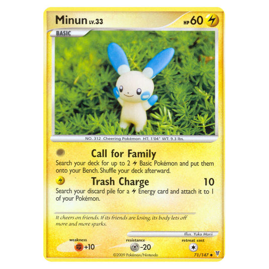Minun 71 card from the Pokemon set Supreme Victors