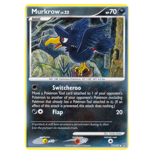 Murkrow 72 card from the Pokemon set Supreme Victors