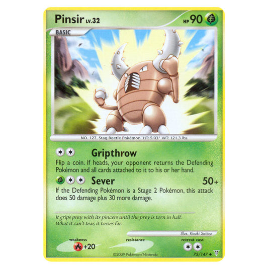 Pinsir 75 card from the Pokemon set Supreme Victors