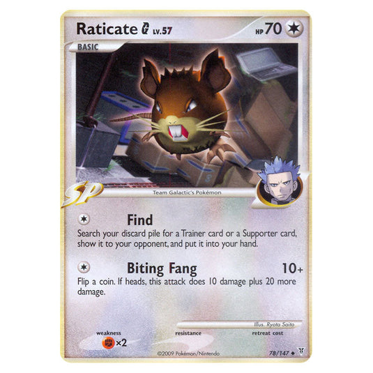 Raticate G 78 card from the Pokemon set Supreme Victors